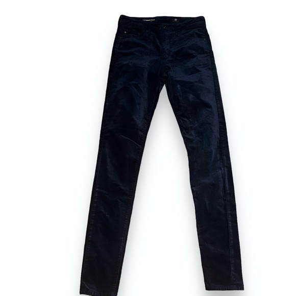 AG Adriano Goldschmied Farrah Skinny navy velvet jeans - Picture 3 of 9